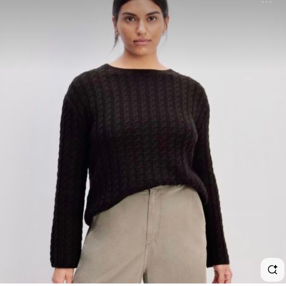 Everlane Oversized Cable Knit Sweater